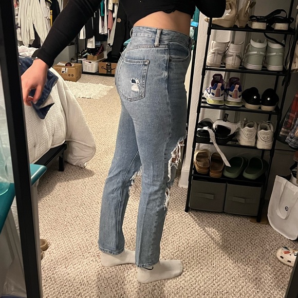 Ripped Straight Leg Jeans - Picture 5 of 12